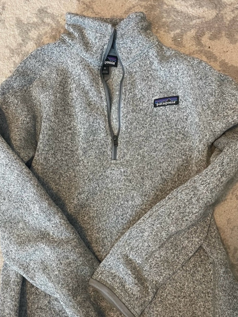 Patagonia women’s Gray Quarter-Zip Sweater